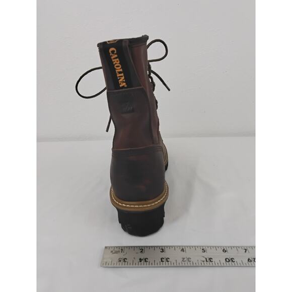 Carolina Leather Work Boots Men\'s 8.5 2E Brown Lace Up Logger Boots #W4757 main image 6